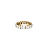 Dorsey - OVAL CUT ETERNITY BAND IN MOISSANITE, 18K GOLD VERMEIL