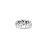 Dorsey - 14K EMERALD - CUT BEZEL ETERNITY BAND IN LAB DIAMOND, 14K WHITE GOLD