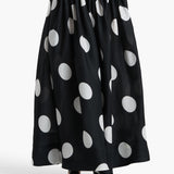 Khaite - Riley Skirt in Black with White Dots