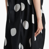 Khaite - Riley Skirt in Black with White Dots