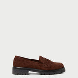 Loeffler Randall - Rina Espresso Woven Suede Loafer