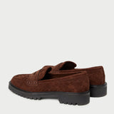 Loeffler Randall - Rina Espresso Woven Suede Loafer