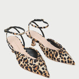 Loeffler Randall - Rio Leopard Jersey Kitten Heel
