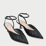 Loeffler Randall - Rio Black Satin Kitten Heel