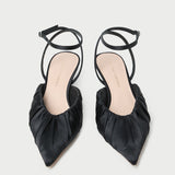 Loeffler Randall - Rio Black Satin Kitten Heel