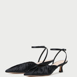 Loeffler Randall - Rio Black Satin Kitten Heel