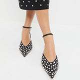 Loeffler Randall - Rio Black/Crystal Kitten Heel