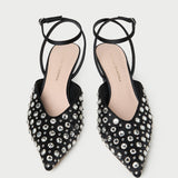Loeffler Randall - Rio Black/Crystal Kitten Heel