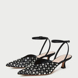 Loeffler Randall - Rio Black/Crystal Kitten Heel