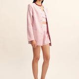 Posse - RIO SHIFT JACKET - PINK GINGHAM