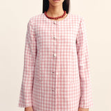 Posse - RIO SHIFT JACKET - PINK GINGHAM