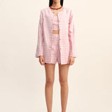 Posse - RIO SHIFT JACKET - PINK GINGHAM