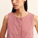Posse - RIO TOP - RED GINGHAM