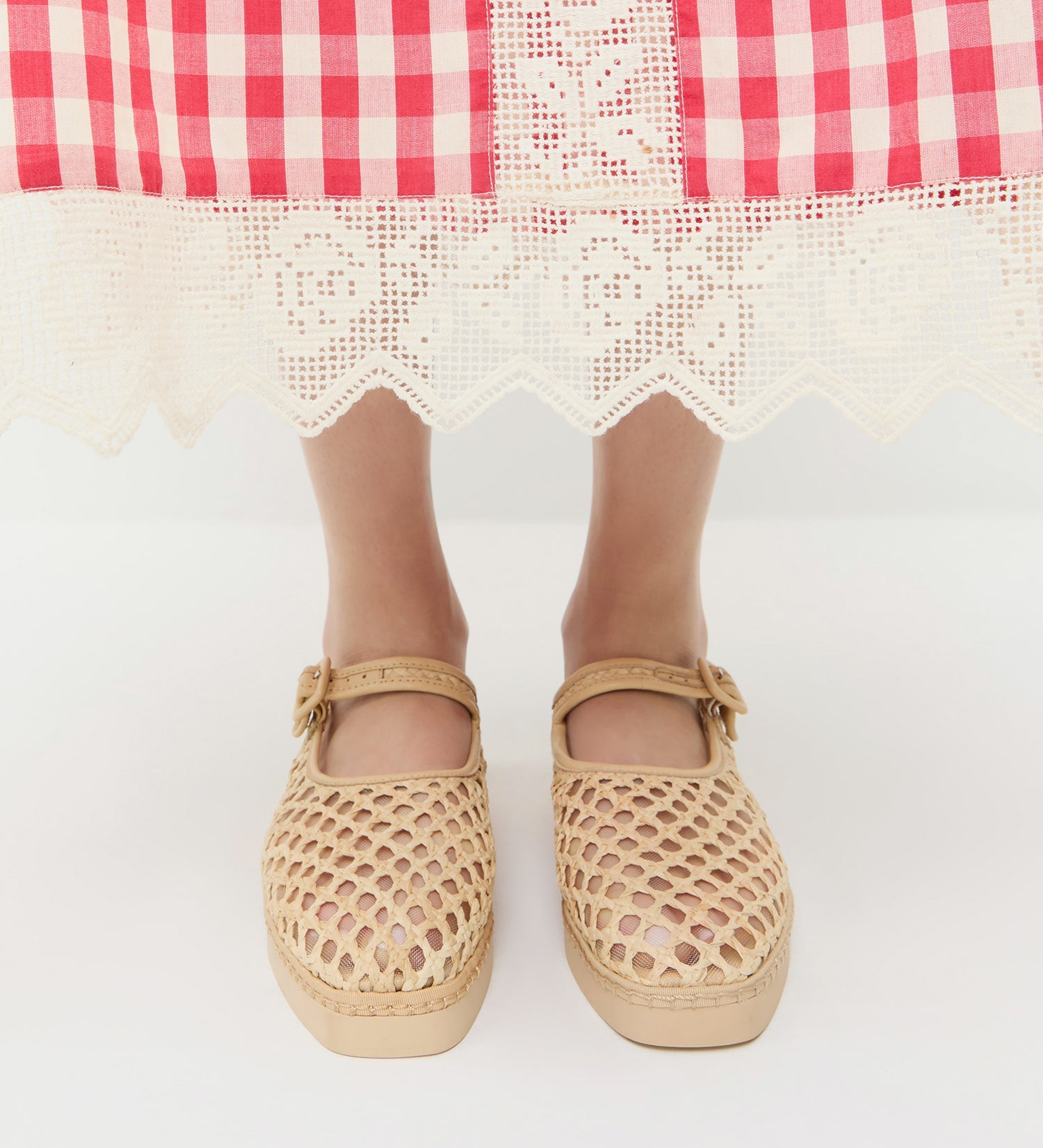 Loeffler Randall - Rita Natural Netted Mary Jane