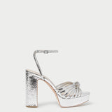 Loeffler Randall - Rivka Silver Knot Platform Sandal