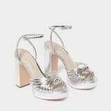 Loeffler Randall - Rivka Silver Knot Platform Sandal