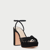 Loeffler Randall - Rivka Black Suede Platform Sandal