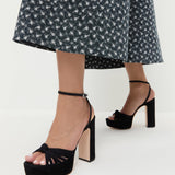 Loeffler Randall - Rivka Black Suede Platform Sandal