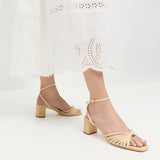 Loeffler Randall - Riya Natural Knot Mid-Heel Sandal