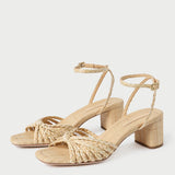Loeffler Randall - Riya Natural Knot Mid-Heel Sandal