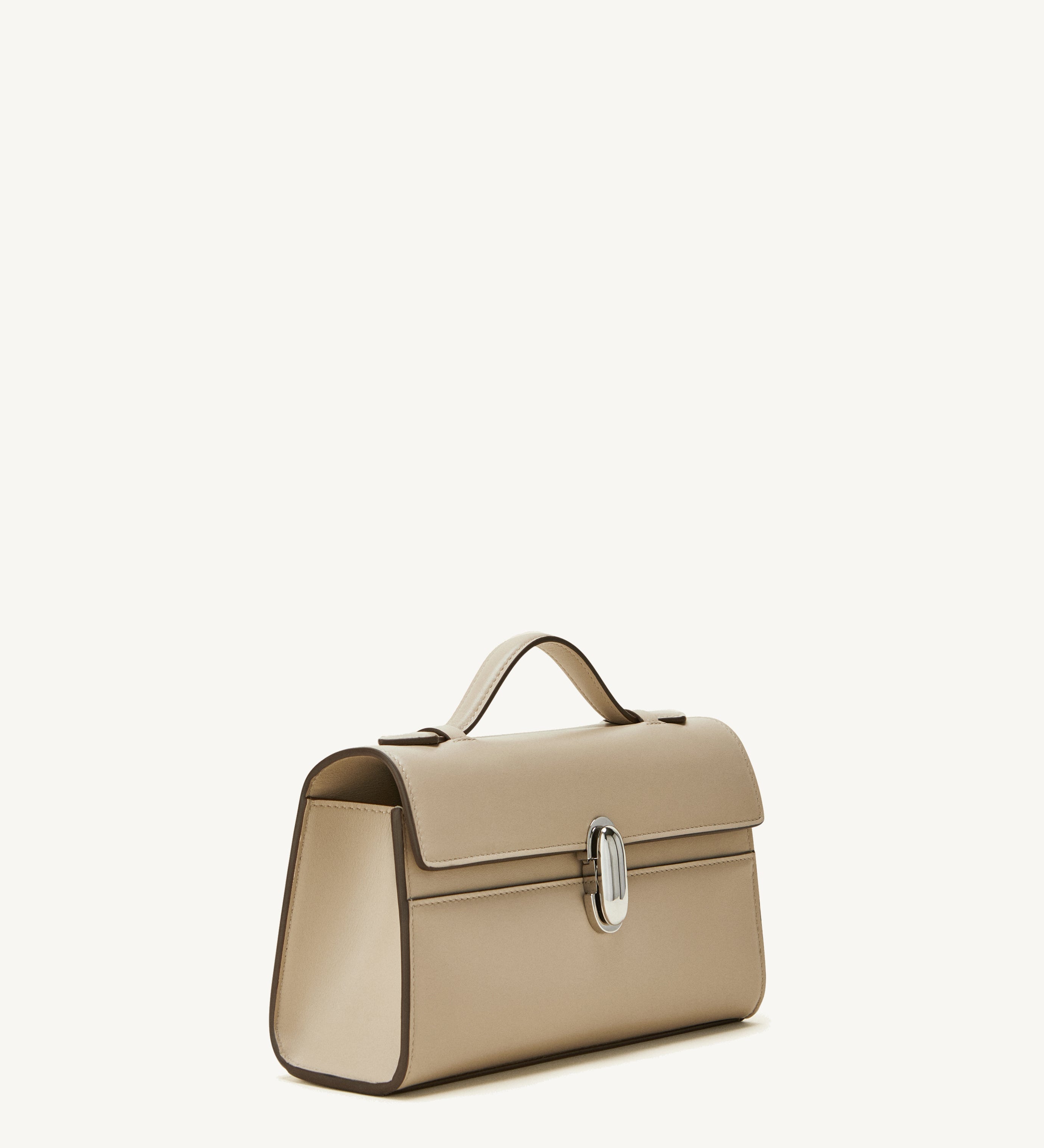 side view of the Symmetry Pochette handbag in Bone leather 