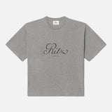 FRAME - Ritz Men's Cropped Relaxed T Shirt -- Heather Grey