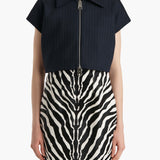 Khaite - Robin Top in Navy and White Stripe