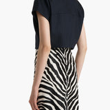 Khaite - Robin Top in Navy and White Stripe