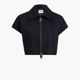 Khaite - Robin Top in Navy and White Stripe