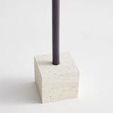 ROHE - Two-way cube candleholder | travertine