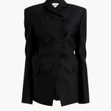 Khaite - Rolo Jacket in Black Wool Silk