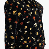 Khaite - Rolo Jacket in Black Flower Embroidery