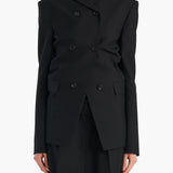 Khaite - Rolo Jacket in Black Wool Silk