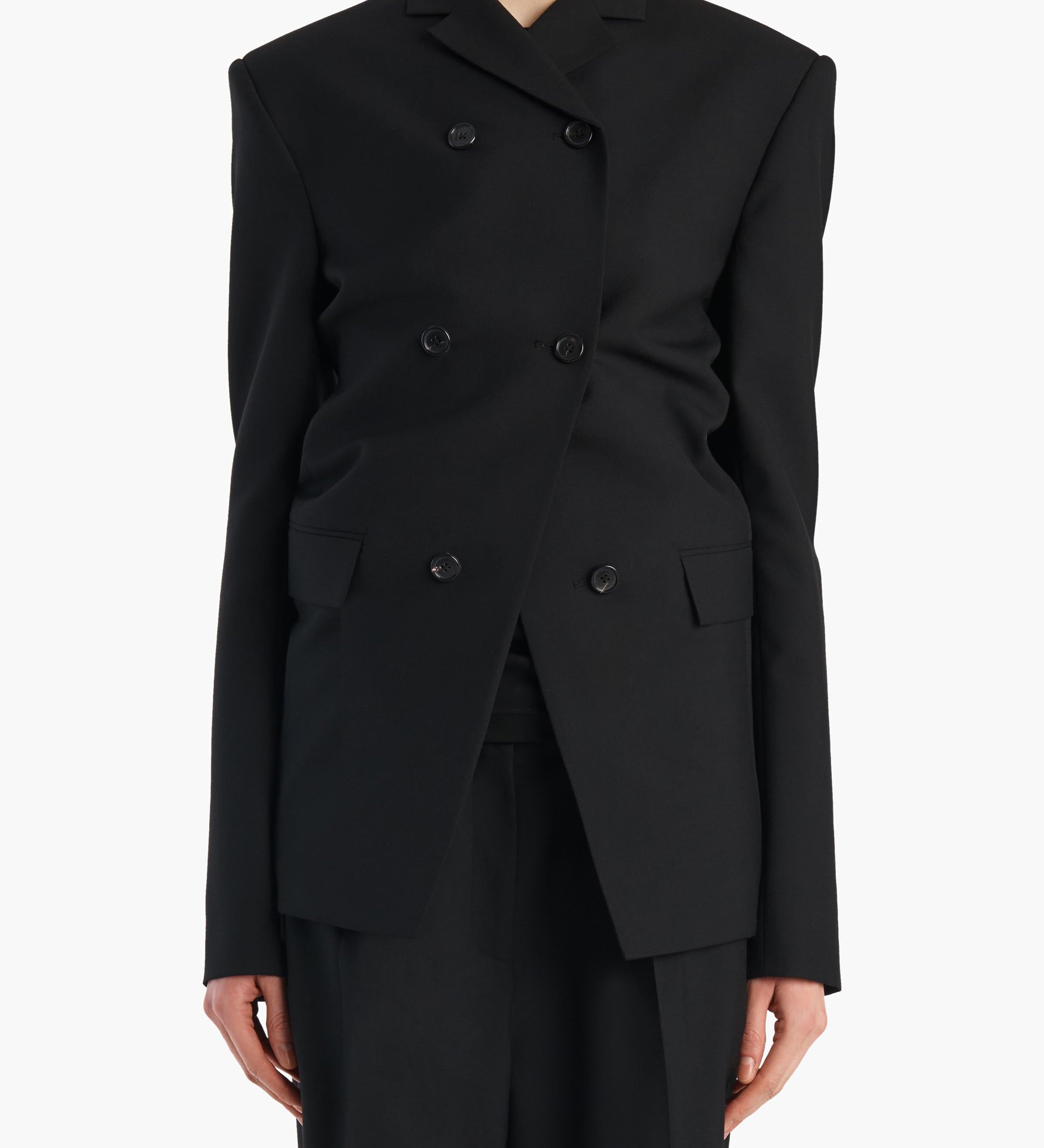 Khaite - Rolo Jacket in Black Wool Silk