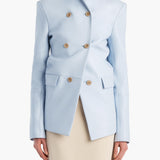 Khaite - Rolo Jacket in Sky Blue Leather