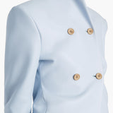 Khaite - Rolo Jacket in Sky Blue Leather