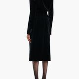 Khaite - Rolon Coat in Black Velvet