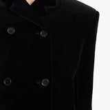 Khaite - Rolon Coat in Black Velvet