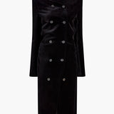 Khaite - Rolon Coat in Black Velvet