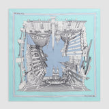 Callas Milano - ROMA Rome scarf Turquoise Large