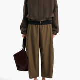 Khaite - Roma Pant in Dark Olive