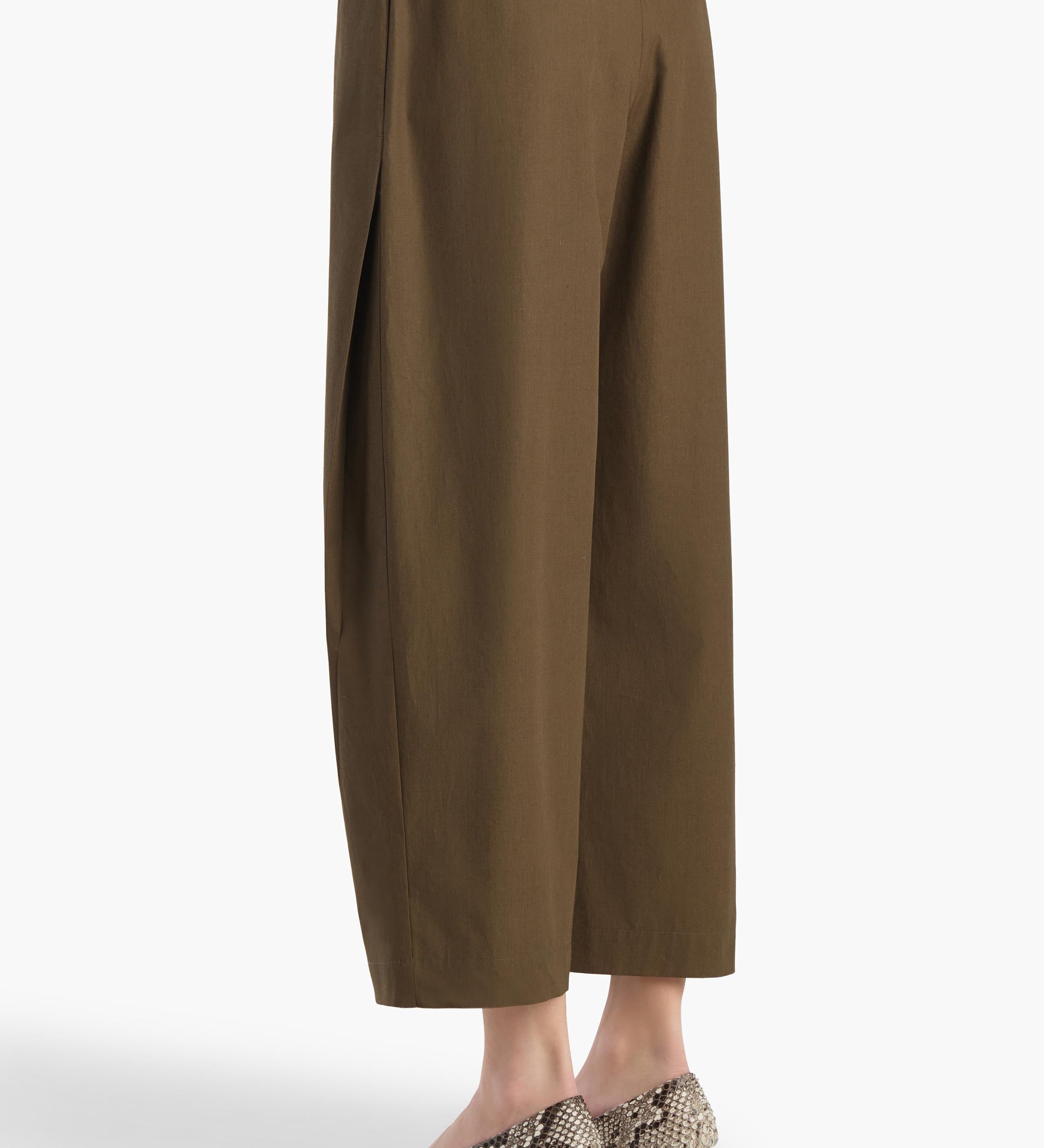 Khaite - Roma Pant in Dark Olive