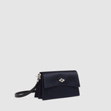 Métier - Roma Mini Clutch Silk Satin Navy