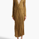 Khaite - Rommi Dress in Golden Ochre