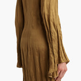 Khaite - Rommi Dress in Golden Ochre