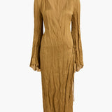 Khaite - Rommi Dress in Golden Ochre