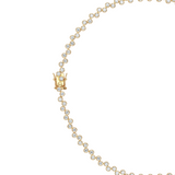Dorsey - ROMY BEZEL RIVIÈRE NECKLACE IN MOISSANITE, GOLD VERMEIL