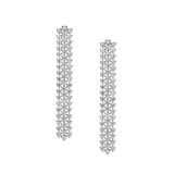 Dorsey - ROMY THREE - ROW RIVIÈRE EARRINGS IN MOISSANITE, STERLING SILVER