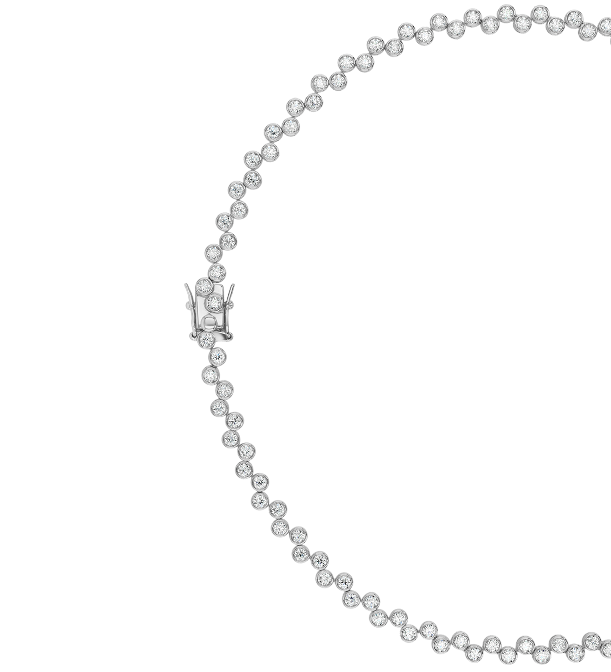 Dorsey - ROMY BEZEL RIVIÈRE NECKLACE IN MOISSANITE, STERLING SILVER
