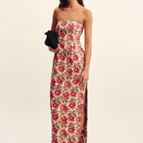 Posse - ROSALIE STRAPLESS DRESS - ROSE BUD